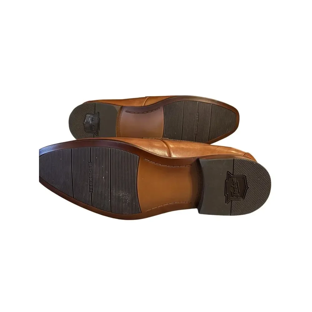 Florsheim Men’s Cognac Leather Modena Moc Toe Shoes Size 8D